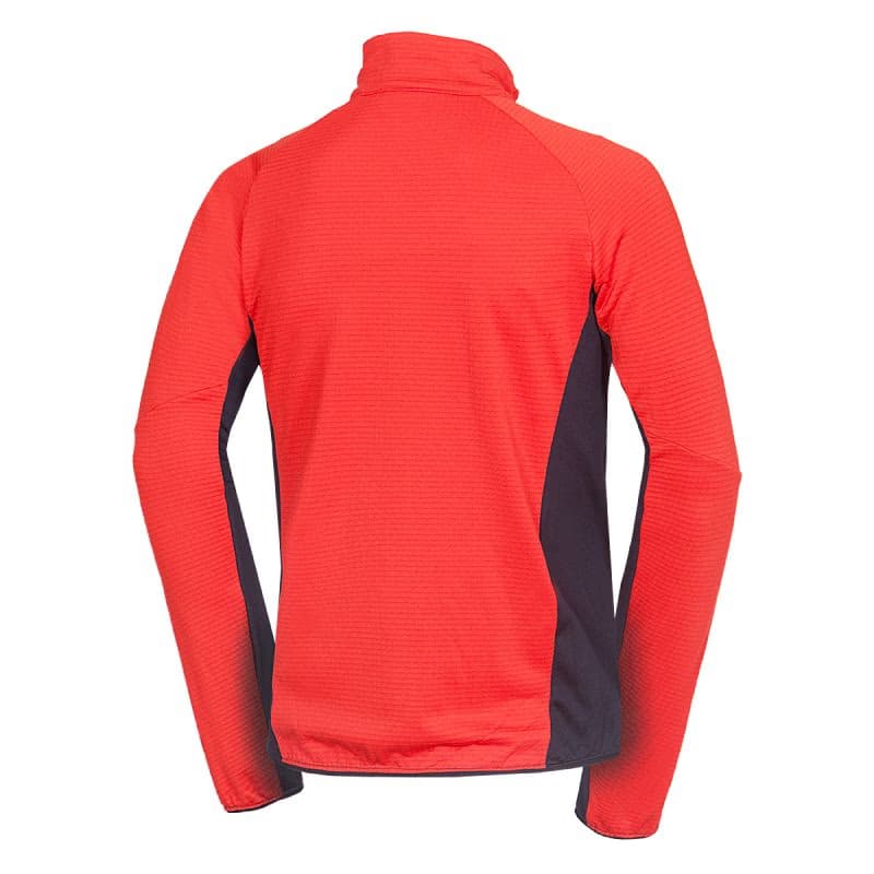 Pánska turistická mikina so zipsom NORTHFINDER PRIMO-361redblack 5