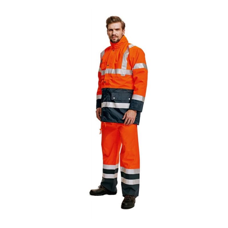 BI ROAD bunda HV oranžová/navy L 6