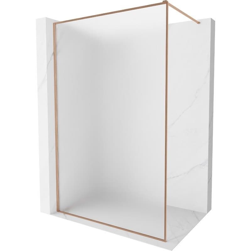 MEXEN/S - Kioto-F Sprchová zástena WALK-IN s rámom 80 x 202, dekor 8 mm, meď kartáčovaná 800-080-104-65-30