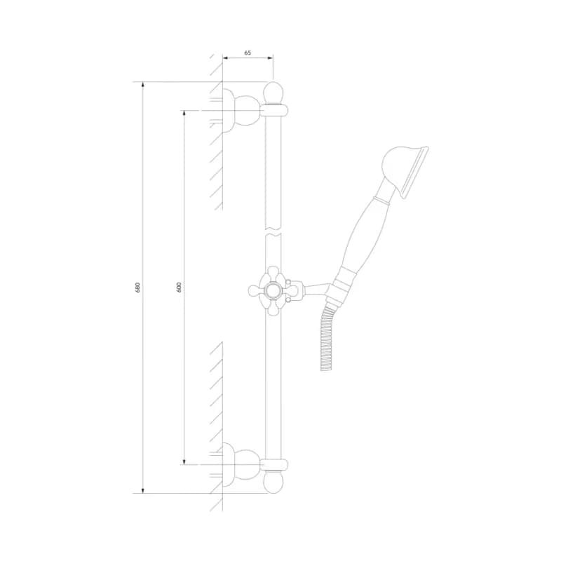 OMNIRES - ART DECO sprchová ružica, chróm lesk ARTDECO-SCR 4