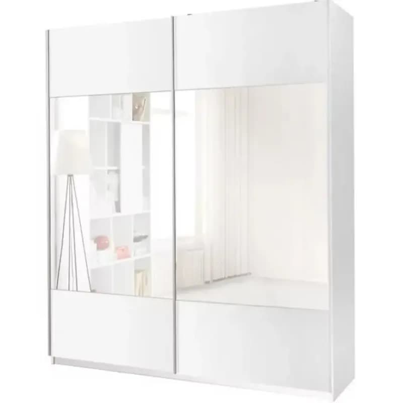 Skriňa Vario so zrkadlom biela 175 cm 1