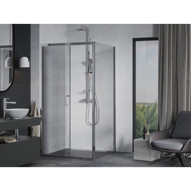 MEXEN/S - Apia sprchovací kút štvorec 100x100, transparent, chróm 840-100-100-01-00 3