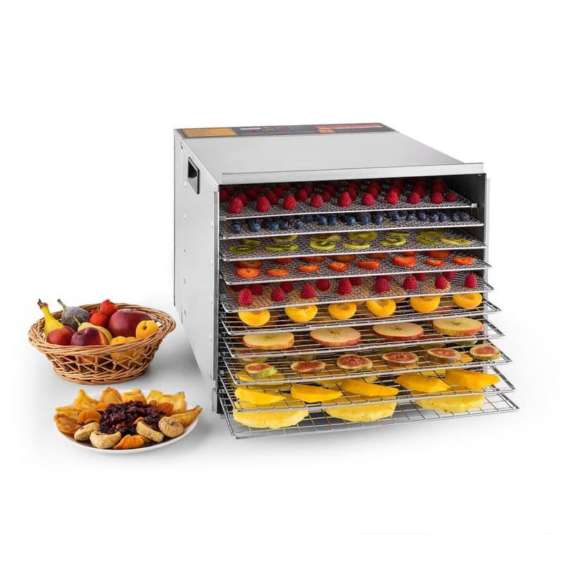 Klarstein Fruit Jerky Steel 10, sušička ovocia, 1000 W, 10 poschodí 1