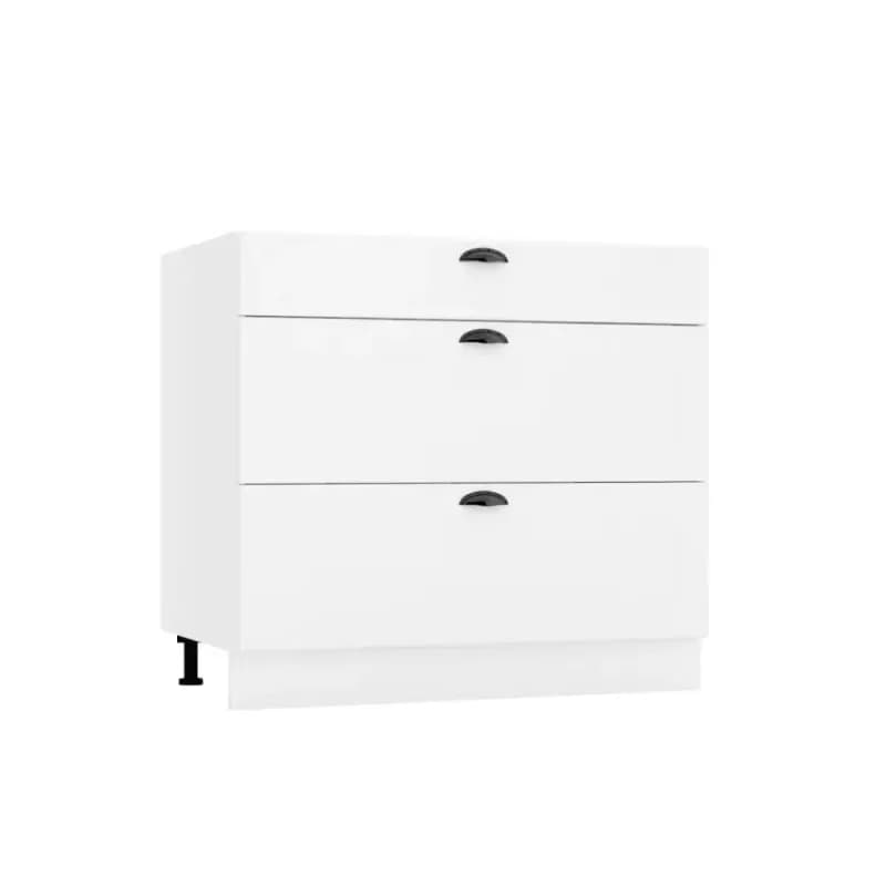 Kuchynská skrinka Adele D90PC S/3 biela hrášok/biela 1