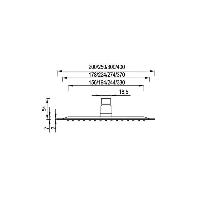HOPA - Hlavová sprcha ETNA PLUS - Rozmer hlavové sprchy - 400 × 400 mm BAPG8264 3