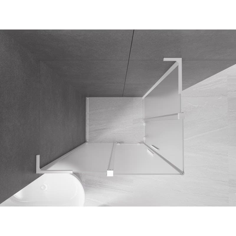 MEXEN/S - Velar L Duo sprchovací kút, posuvné dvere 100 x 90, dekor, biela 871-100-090-02-33-20 4
