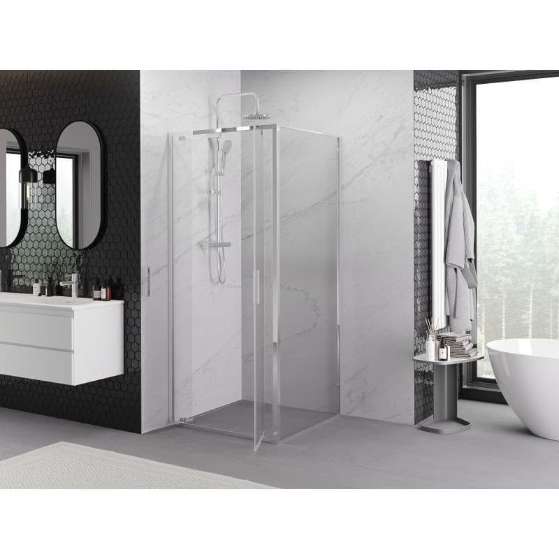 MEXEN/S - Exo sprchovací kút dvere krídlové 90 x 90, transparent, chróm 8182-090-090-01-00 3