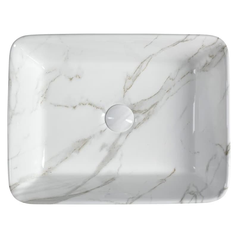 SAPHO - DALMA keramické umývadlo na dosku, 48x38cm, carrara 517 3