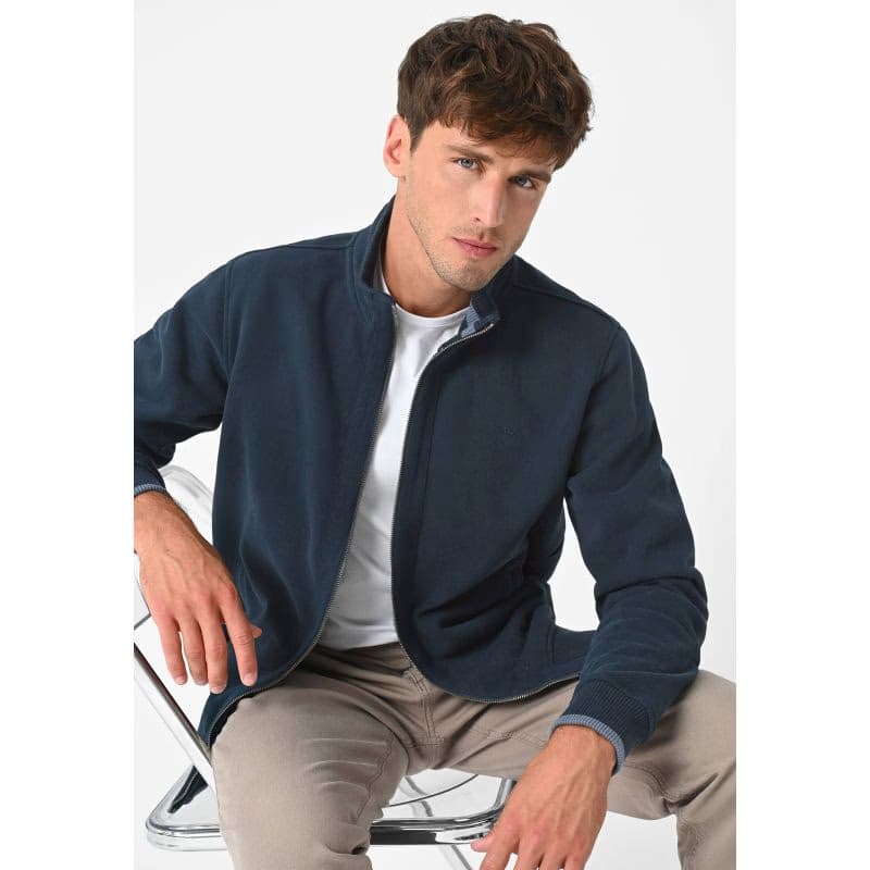 Pánska mikina so zipsom VOLCANO B-LED-600-NAVY 3