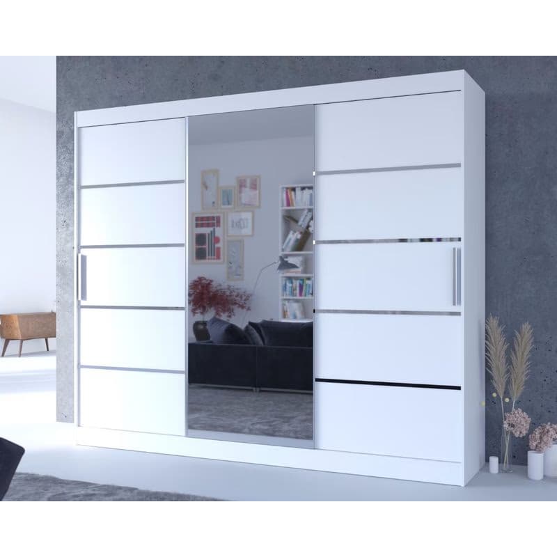 ArtAdrk Šatníková skriňa SALTO | biela 250 cm 2