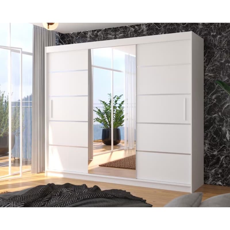ArtAdrk Šatníková skriňa SALTO | biela 250 cm 3