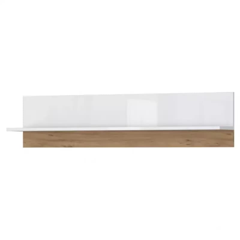 Polička Brio VP lakované pacific walnut/crystal white 1