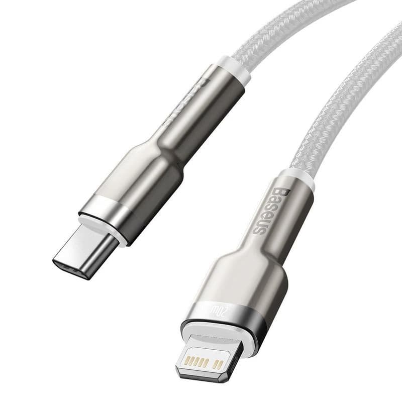Baseus Cafule Series nabíjací / dátový kábel USB-C na Lightning PD 20W 2m, biela 2