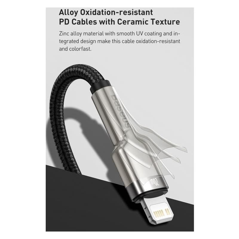 Baseus Cafule Series nabíjací / dátový kábel USB-C na Lightning PD 20W 2m, biela 4