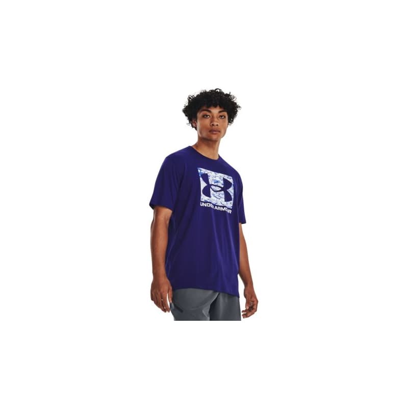 Pánske tričko s krátkym rukávom UNDER ARMOUR UA ABC CAMO BOXED LOGO SS-BLU