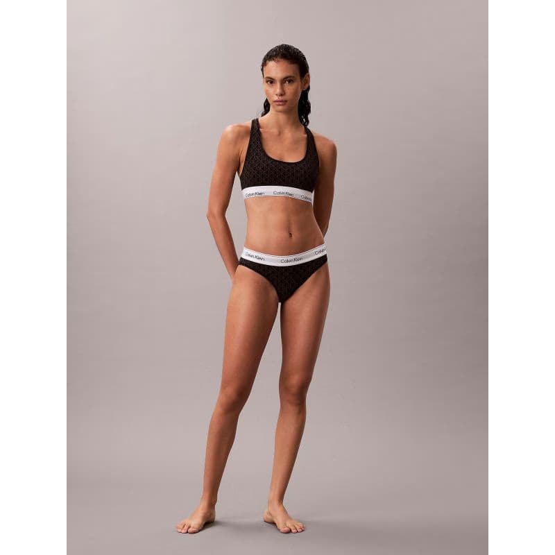 Dámske nohavičky CALVIN KLEIN Bikini Briefs Icon Cotton Modal seamless emblem black ashford gray 6