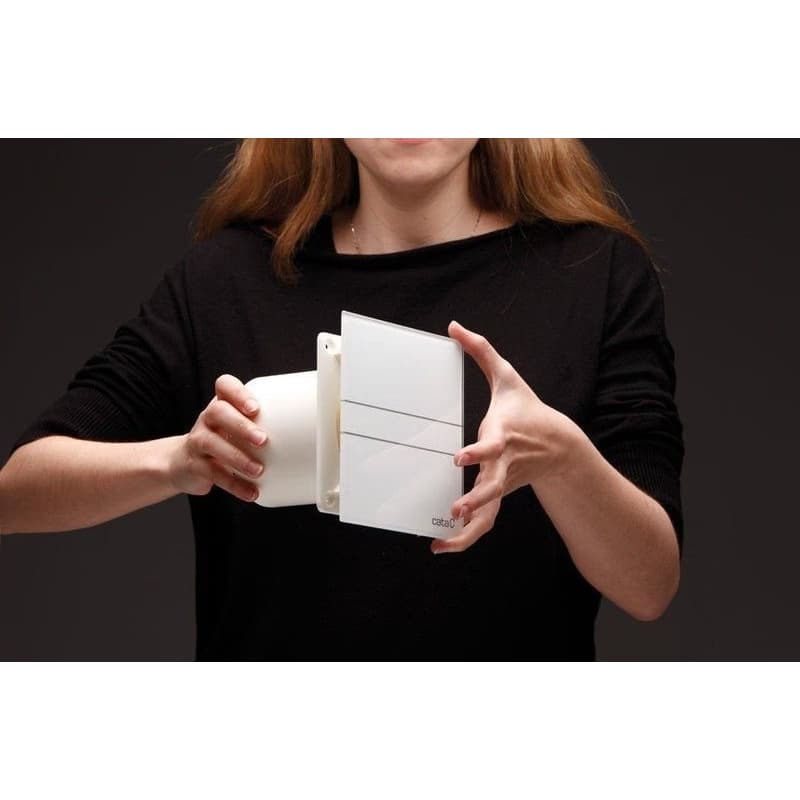 CATA - E-100 GBTH kúpeľňový ventilátor axiálny s automatom,4W/8W,potrubie 100, čierna 00900602 3
