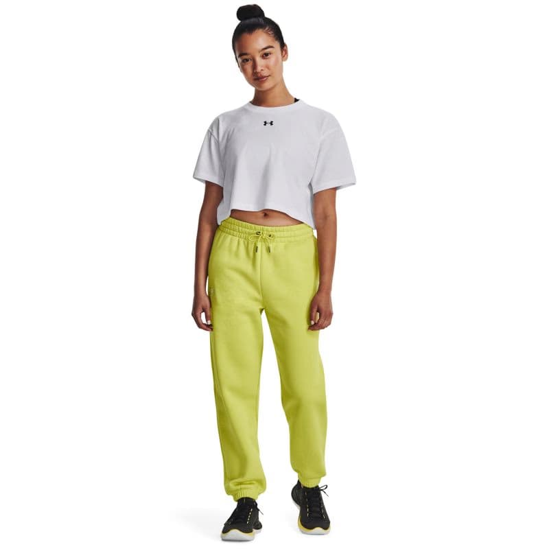 Dámske tepláky UNDER ARMOUR Essential Fleece Joggers-YLW 4