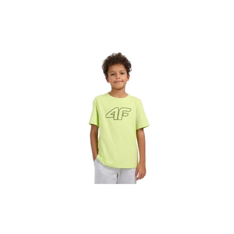 Chlapčenské tričko s krátkym rukávom 4F JUNIOR TSHIRT M3007-45S-CANARY GREEN