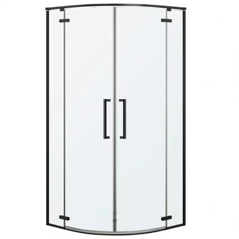Sprchový kút štvrťkruhový Delta 90x90x195 black 1