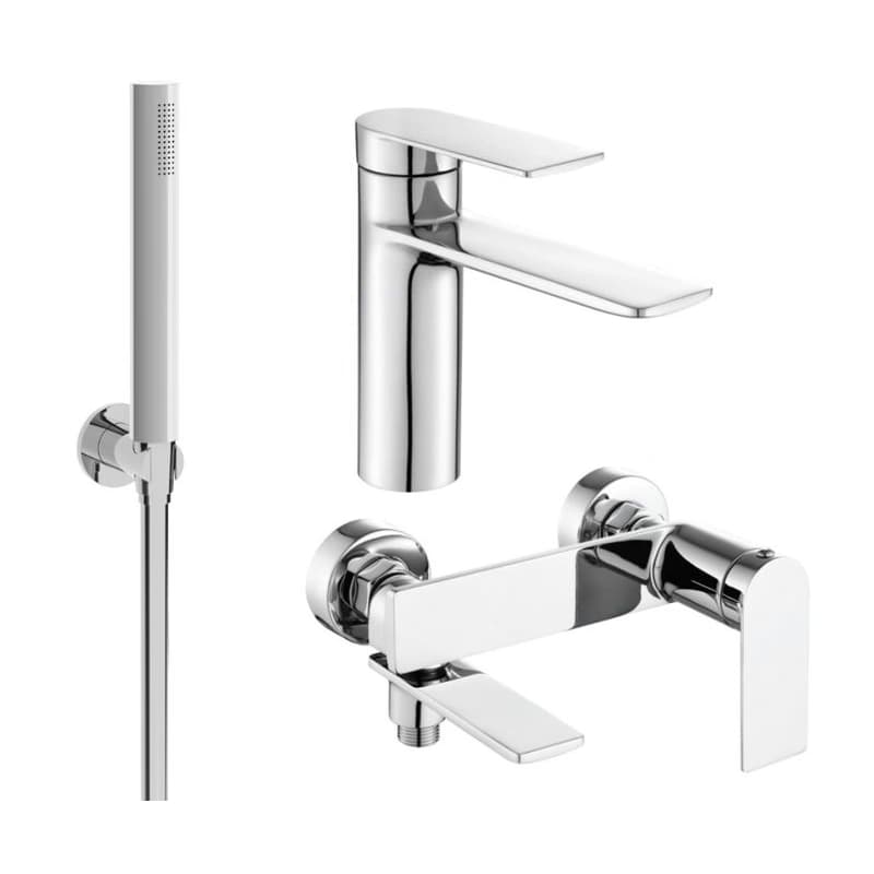 MEXEN/S - Zero SET umývadlová + vaňová batéria s príslušenstvom R70, chróm 71103R70-00 1