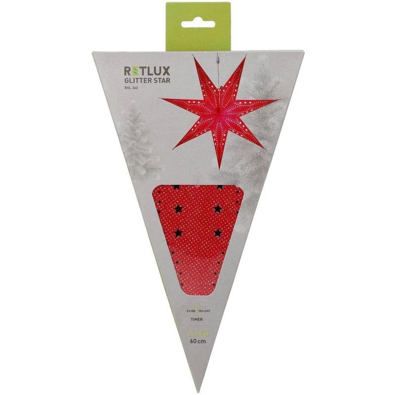 RXL 362 hviezda červená 10LED WW RETLUX 4