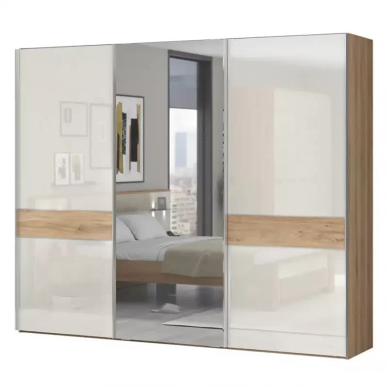 Skriňa 3d Gala pk281-og/gl pacific walnut/beige 1