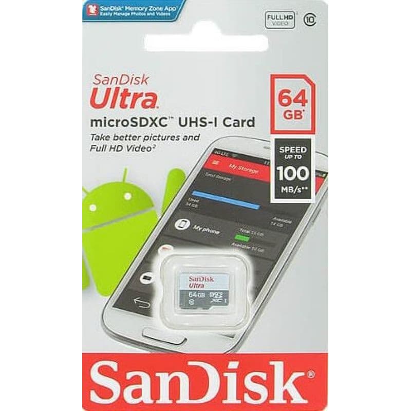 Sandisk MicroSDXC karta 64GB Ultra (80MB/s, Class 10 UHS-I, Android) 3