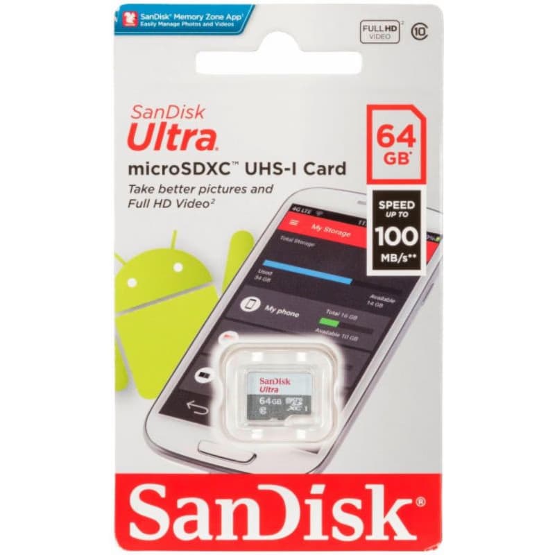 Sandisk MicroSDXC karta 64GB Ultra (80MB/s, Class 10 UHS-I, Android) 4