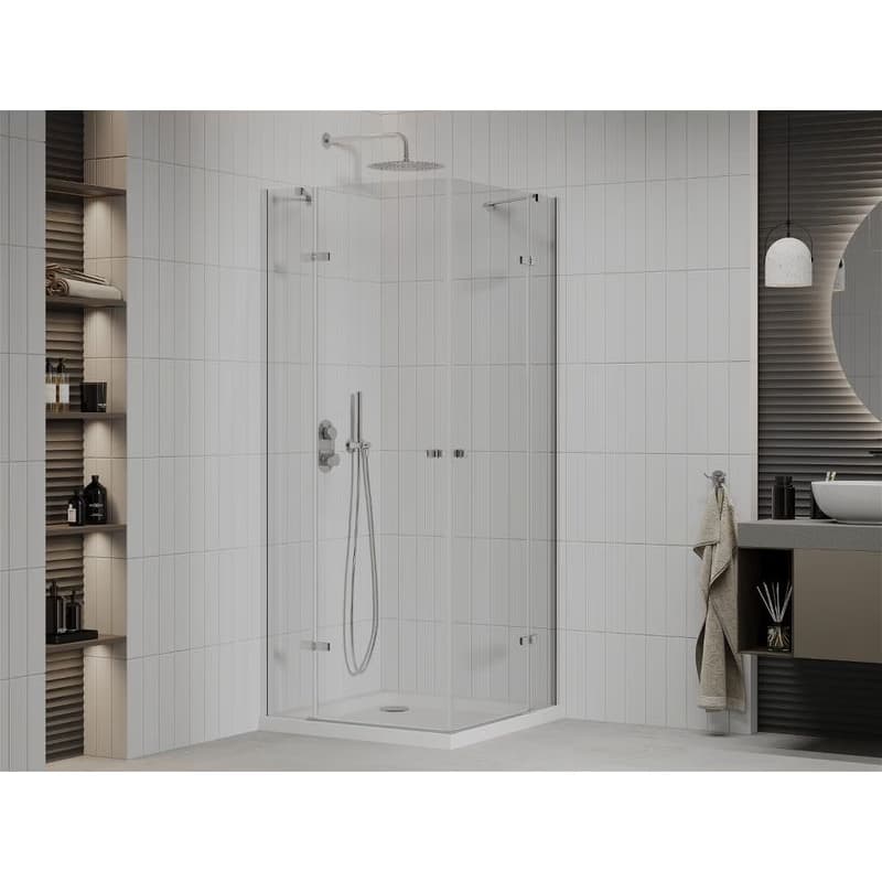 MEXEN/S - Roma Duo sprchovací kút 100x100, transparent, chróm +vanička so sifónom 854-100-100-01-02-4010 2