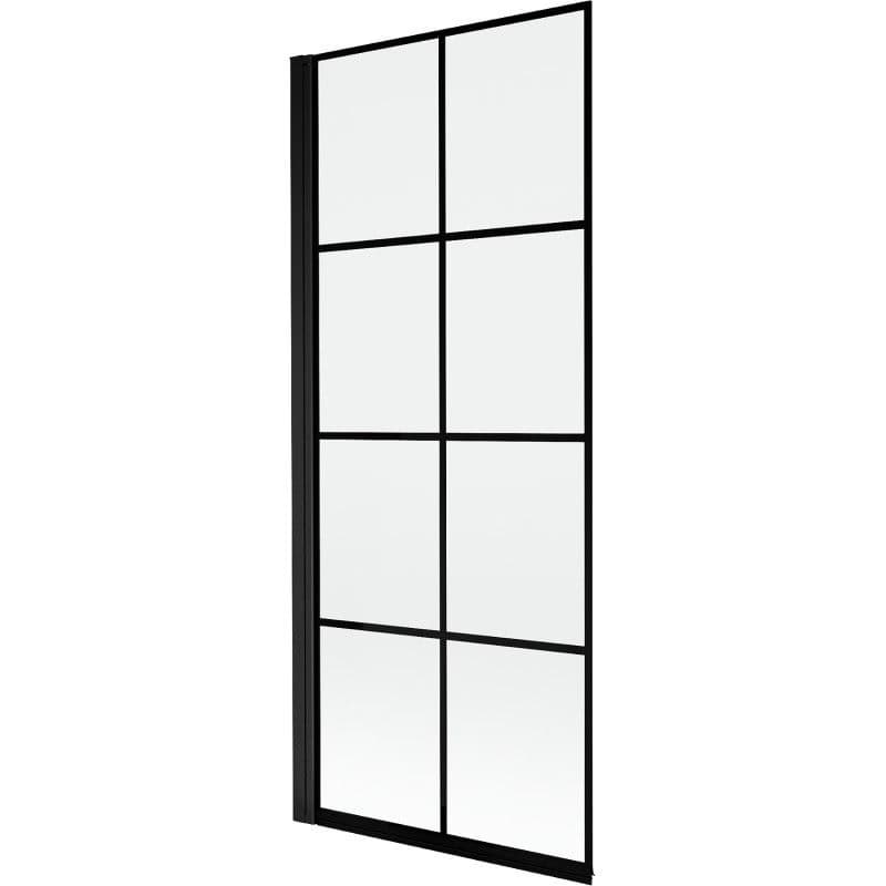 MEXEN - MIST vaňová zástena 80x150 cm 6mm 1-s, čierna, dekor, ľavá 8A9-080-001-70-77-L 1