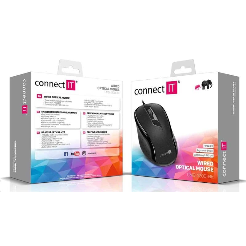 CONNECT IT Optická myš, USB, čierna 6