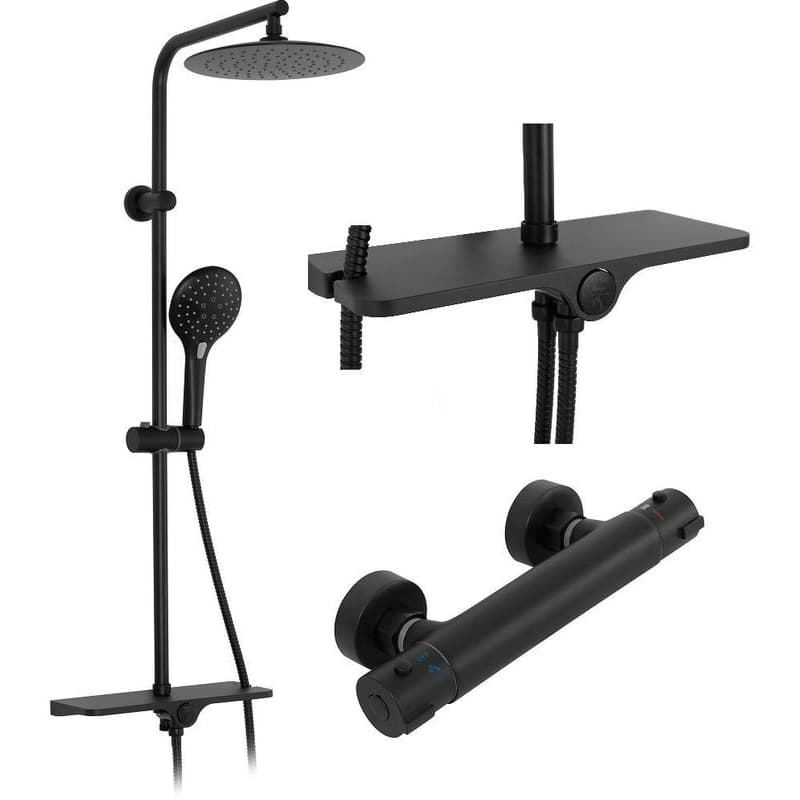 REA REA - Sprchový set s batériou 150mm Mike čierna REA-P0550 1