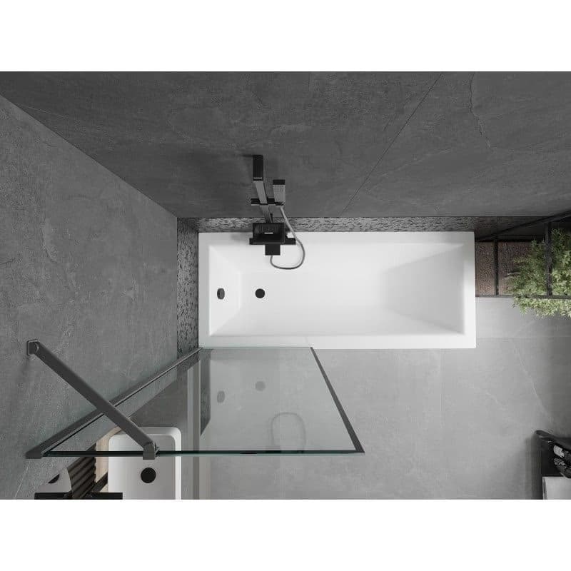 MEXEN/S - Next vaňová zástena FIX 70 x 150, čierna vzor, grafit metal 895-070-000-00-70-95 4