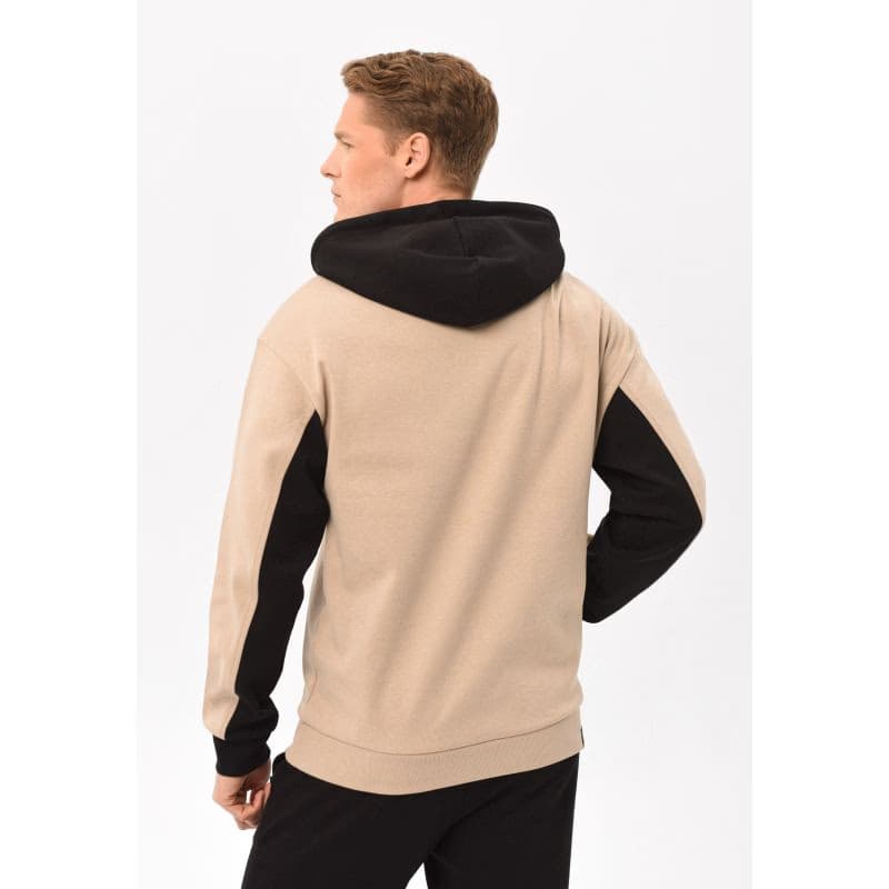 Pánska mikina s kapucňou VOLCANO BLOCK-102-BEIGE 3