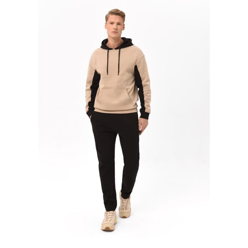 Pánska mikina s kapucňou VOLCANO BLOCK-102-BEIGE 4