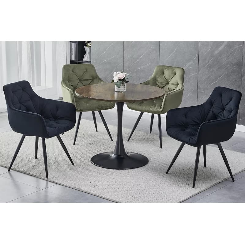 Signal Okrúhly jedálenský stôl AMADEO II | orech 90 cm 4