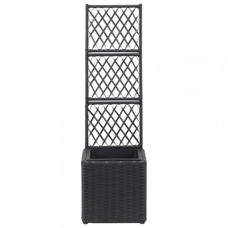 Truhlík trelážou a 1 kvetináčom 30x30x107 cm polyratan Dekorhome 3