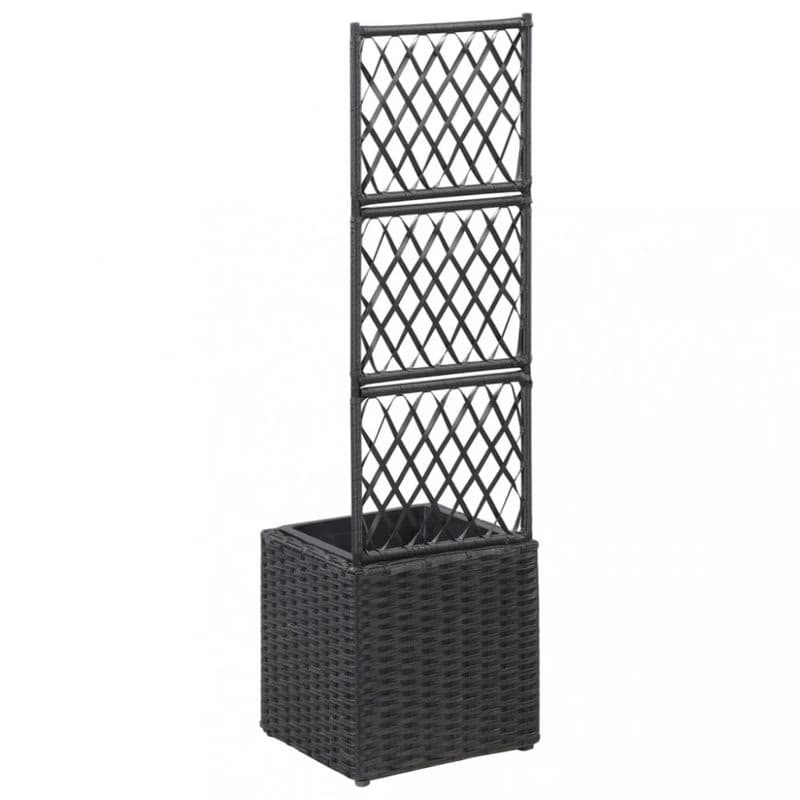 Truhlík trelážou a 1 kvetináčom 30x30x107 cm polyratan Dekorhome 4