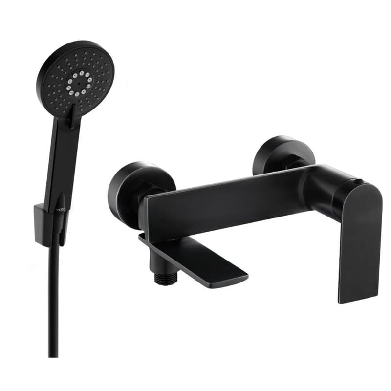 MEXEN/S - Zero SET vaňová batéria s príslušenstvom R40, čierna 7113R40-70
