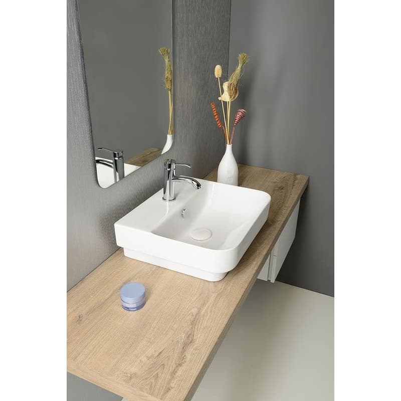 ISVEA - SOTT AQUA keramické umývadlo zápustné, 48x42cm, biela 10SQ50048 3