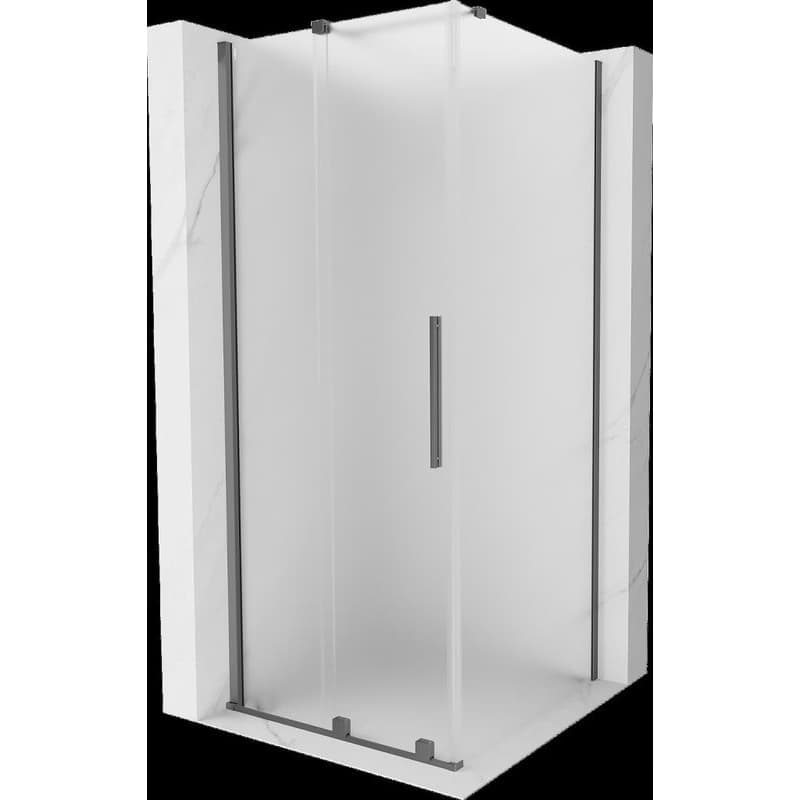 MEXEN/S - Velár sprchovací kút, posuvné dvere 100 x 100, dekor, grafit metal 871-100-100-31-95 1