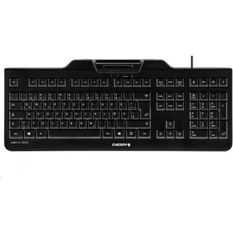 CHERRY klávesnica s čítačkou kariet KC 1000 SC/ USB/ ISO 7816 podporované karty/ čierna/ CZ layout 4