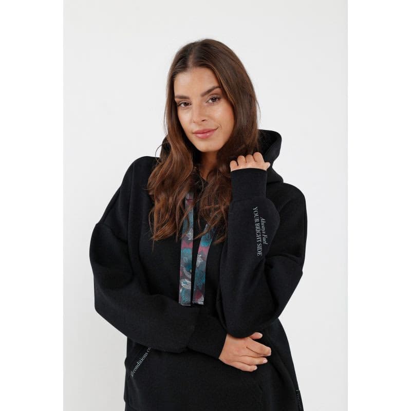 Dámska mikina s kapucňou VOLCANO B-MIKA-700-BLACK 5