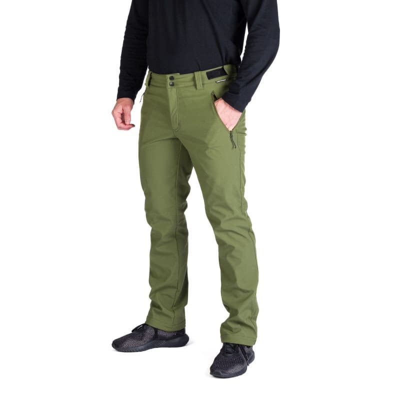 Pánske turistické softshellové nohavice NORTHFINDER MAURO-349olive 2