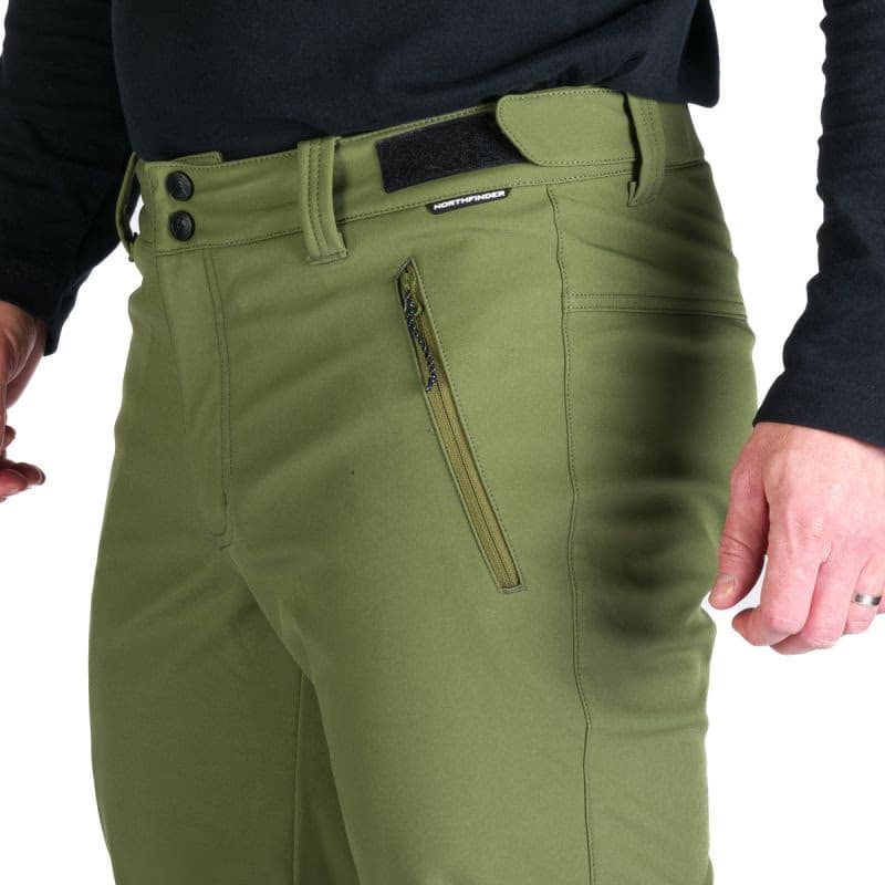 Pánske turistické softshellové nohavice NORTHFINDER MAURO-349olive 6