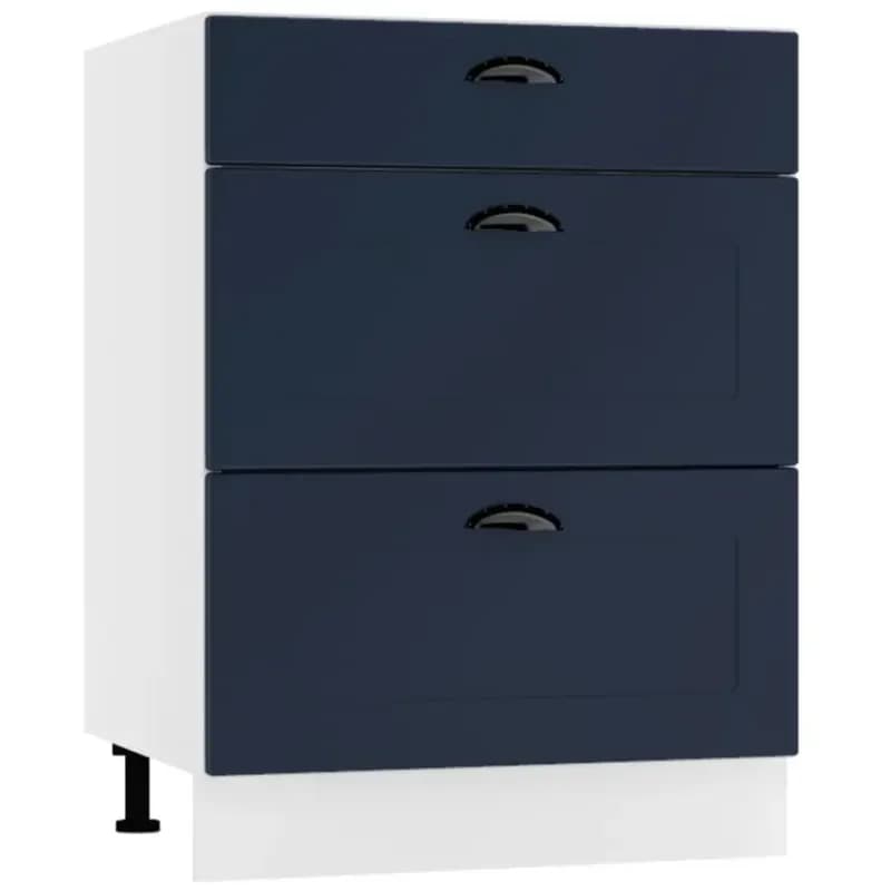 Kuchynská skrinka Adele D60s/3 granát Mat/Biely 1