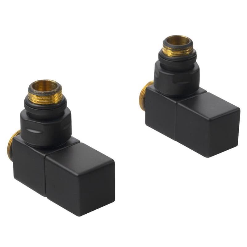 SAPHO - CUBE pripojovacia sada ventilov ručná rohová, čierna mat CP4510BS 1