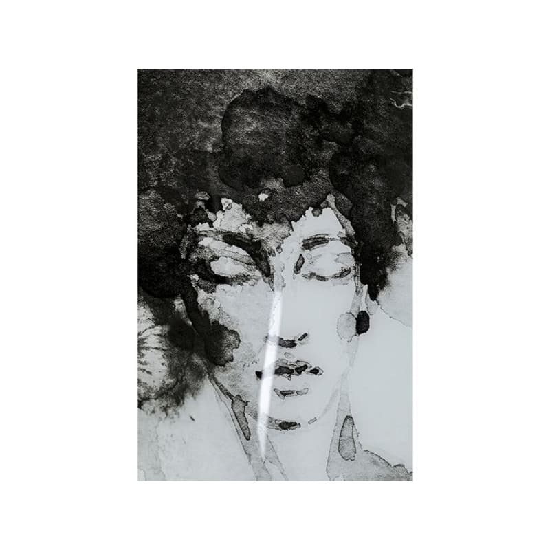 Smokey Hair sklenený obraz čierna/biela 100x150 cm 1