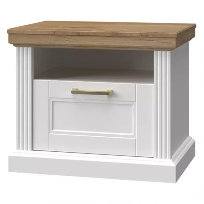 Nočný stolík Tara ns1/ta white/pacific walnut 1